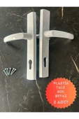 EVA PLAST Pvc Pimapen Plastik Kapı Kolu Balkon/tuvalet(WC)/banyo (BAREL YUVALI) / Beyaz 2 Adet - 2