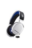SteelSeries Arctis 7P+ PS5 Wireless Gaming Kulaklık-Kayıpsız 2,4GHz - PS 3D Audio Destekler - Beyaz - 1