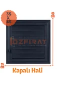 ÖZFIRAT PVC YAPI Menfez 35x45 Cm Banyo / Wc Havalandırma Menfezi / Plastik Antrasit Renk - 1
