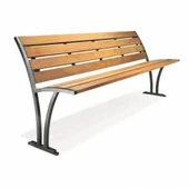 Sırtlı Bank Modeli Metal Ahşaplı Bahçe ve Balkon Bankı - 1