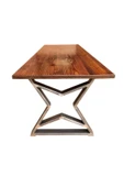 Yıldız Metal Masa Ayağı / Siyah / 2 Parça / 60x5x70(h)cm - 3