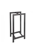 DEKOR Dikey - Şömine Soba Odunluk - Metal - Siyah - Mini, 30x30x90(h), - 3