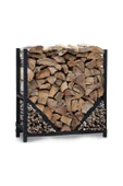 DEKOR Kare Şömine Soba Odunluk  Metal  Siyah  125x40x125(h), AN0186 - 1