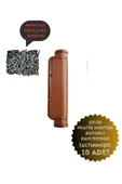 ÖZFIRAT PVC YAPI Pvc Pimapen Kapı Pencere Pratik Çelik Menteşe 80mm Kahve/altınmeşe (10 ADET) Vidalar Dahil - 1