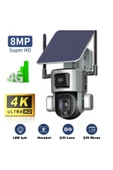 Urfakent 4g Solar Kamera 4k 8mp Çift Lensli Hareket Takipli 10x Optik Zoom Hafıza Kartı Dahildir - 1