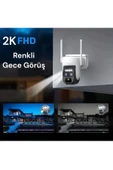 Urfakent Çift Lens 10X Hibrit Zoom Wifi Solar Mini PTZ Kamera - 1