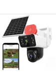 Urfakent 4g Solar Kamera Çift Kameralı Sim Kart Destekli Sirenli Güvenlik Kamerası(hafıza Kartı Dahildir) - 3