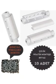 ÖZFIRAT PVC YAPI Pvc Pimapen Kapı Pencere Pratik Çelik Menteşe 80mm Beyaz (10 ADET) Vidalar Dahil - 1
