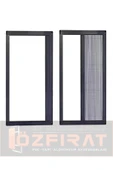 ÖZFIRAT PVC YAPI Akordeon Pileli Pilise Pencere Sineklik Antrasit, 70*130 Cm. Istenilen Ölçüde - 1
