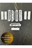ÖZFIRAT PVC YAPI Pvc Pimapen Kapı Pencere Pratik Çelik Menteşe 80mm Beyaz (5 ADET) Vidalar Dahil - 2