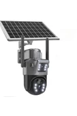 Urfakent Çift Kameralı Hareket Takipli 4G Sim Kartlı Solar Kamera 6MP Dual Lens+Hafıza Kartı Dahildir - 3
