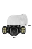 Urfakent 4k Ip Poe Kamera Dış Mekan 8mp Ir 40m Ptz Speed ??dome Kamera Hafıza Kartı Dahildir Hediyelidir - 6