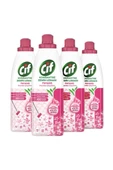 Cif Konsantre Zemin Uzmanı Fayans Pembe Çiçekler %100 Temizlik Ve Parlaklık 895 ml 4 Adet - 1