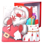 Yılbaşı Noel Baba Motifli Hediye Kutusu 17x8 cm - 3