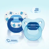 438 Wee Baby 2'li Damaklı Emzik No:2 Mavi - 2