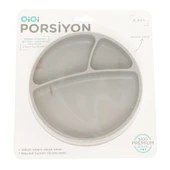 Porsiyon Vakumlu Mama Tabağı Powder Grey - 2