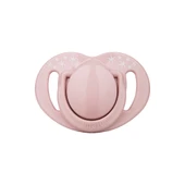 Powder Pink Desenli 2'li Silikon Ortodontik Yalancı Emzik 6 Ay + (Kutulu) - 3
