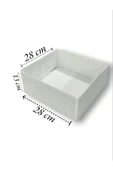Balkan Room 2'li Beyaz Çekmece Içi Düzenleyici Organizer Set - Çok Amaçlı Dolap Içi Kutu Seti ( 28*28*13cm ) thumbnail 2