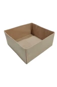 Balkan Room 2'li Bej Çekmece Içi Düzenleyici Organizer Set - Çok Amaçlı Dolap Içi Kutu Seti ( 28*28*13cm ) - 2