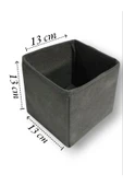 Balkan Room Antrasit 2'li Çekmece Içi Düzenleyici Organizer Set - Çok Amaçlı Dolap Içi Kutu Seti ( 13*13*13 ) - 2