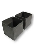 Balkan Room Antrasit 2'li Çekmece Içi Düzenleyici Organizer Set - Çok Amaçlı Dolap Içi Kutu Seti ( 13*13*13 ) - 1