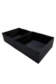 Balkan Room 2'li Siyah Çekmece Içi Düzenleyici Organizer Set - Çok Amaçlı Dolap Içi Kutu Seti ( 28*28*13cm ) - 1
