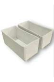 Balkan Room 2'li Beyaz Çekmece Içi Düzenleyici Organizer Set - Çok Amaçlı Dolap Içi Kutu Seti ( 28*13*13 ) - 1