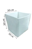 Balkan Room 2 Adet Beyaz Keçe Kutu Çok Amaçlı Organizer Dolap İçi Düzenleyici 30x30x30 - 2