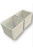 Balkan Room 2'li Beyaz Çekmece Içi Düzenleyici Organizer Set - Çok Amaçlı Dolap Içi Kutu Seti ( 13*13*13 ) - 1