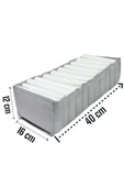 Balkan Room 2 Adet Gri Akordiyon Tipi Medium 11 Gözlü Çekmece Içi Düzenleyici Dolap Organizer Seti 40x16x12 Cm - 2