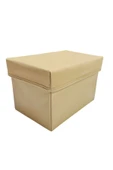 Balkan Room 2 Adet Bej Kapaklı Dolap İçi Düzenleyici Kutu Çok Amaçlı Saklama Kutusu Large 30x20x20 cm - 5