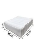Balkan Room 2 Adet Beyaz Akordiyon Tipi Large 8 Gözlü Çekmece İçi Düzenleyici Dolap Organizer Seti 40x32x12 cm - 3