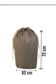Balkan Room Kahverengi Büzgülü Hurç 6'lı Set - 2XXL,2XL,2L-Taşınma Çantası-Yorgan Yastık Çamaşır Saklama Torbası - 4