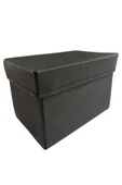 Balkan Room 3 Adet Siyah Kapaklı Dolap İçi Düzenleyici Kutu Çok Amaçlı Saklama Kutusu Large 30x20x20 cm - 5