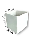 Balkan Room 4 Adet Beyaz Çok Amaçlı Dolap Içi Düzenleyici Kutu Dekoratif Saklama Kutusu Raf Organizer Large - 2