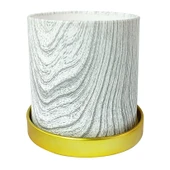 Gardenzone Desenli Seramik Saksı 13.3 x 13.3 x 13.3 Cm - 1