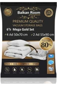 Balkan Room Vakum Hurcu 6'lı Mega Gold Set Vakumlu Hurç Vakumlu Poşet - 1