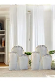Balkan Room Gri Büzgülü Hurç 6'lı Set - 2XXL ,2XL, 2L - Taşınma Çantası - Yorgan Yastık Çamaşır Saklama Torbası - 1