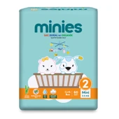 Minies Bebek Bezi Mini 2 Beden 3-6 Kg 60 Adet - 1