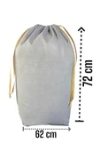 Balkan Room Gri Büzgülü Hurç 8'li Set - 2XXL ,2XL, 4L - Taşınma Çantası - Yorgan Yastık Çamaşır Saklama Torbası - 2