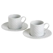 Kütahya Porselen Ekose 8 Parça Kahve Seti - 1