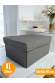 Balkan Room Kapaklı Dolap İçi Düzenleyici Kutu Çok Amaçlı Saklama Kutusu XLarge 40x30x20 cm - 3