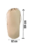 Balkan Room Bej Büzgülü Hurç 6'lı Set - 2XXL, 2XL, 2L - Taşınma Çantası - Yorgan Yastık Çamaşır Saklama Torbası - 2