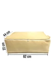 Balkan Room 8 Adet Bej Bazaaltı Ve Çekyat Tipi Hurç 62 X 44 X 22 Cm XLarge - 2