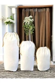 Balkan Room Beyaz Büzgülü Hurç 3'lü Set - XXL ,XL, L - Taşınma Çantası - Yorgan Yastık Çamaşır Saklama Torbası - 1