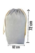 Balkan Room Gri Büzgülü Hurç 6'lı Set - 2XXL ,2XL, 2L - Taşınma Çantası - Yorgan Yastık Çamaşır Saklama Torbası - 2