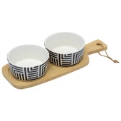 Koopman Ahşap Tepsili Porselen Servis Seti 2'li - 1