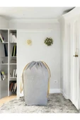 Balkan Room Gri Büzgülü Hurç Large 72x62 cm - Taşınma Çantası - Yorgan Yastık Çamaşır Saklama Torbası thumbnail 1