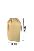 Balkan Room Bej Büzgülü Hurç 6'lı Set - 2XXL, 2XL, 2L - Taşınma Çantası - Yorgan Yastık Çamaşır Saklama Torbası - 4