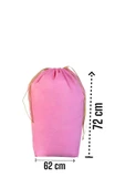 Balkan Room Pembe Büzgülü Hurç 2'li Set Large 72x62 cm - Taşınma Çantası -Yorgan Yastık Çamaşır Saklama Torbası - 2